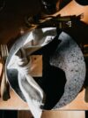 Black Ironstone Dinner Plate 10.5"