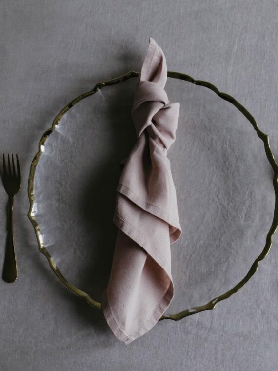 Accents Two - Gold Wavy Edge Vintage Charger & Six Piece Gold Cutlery Set