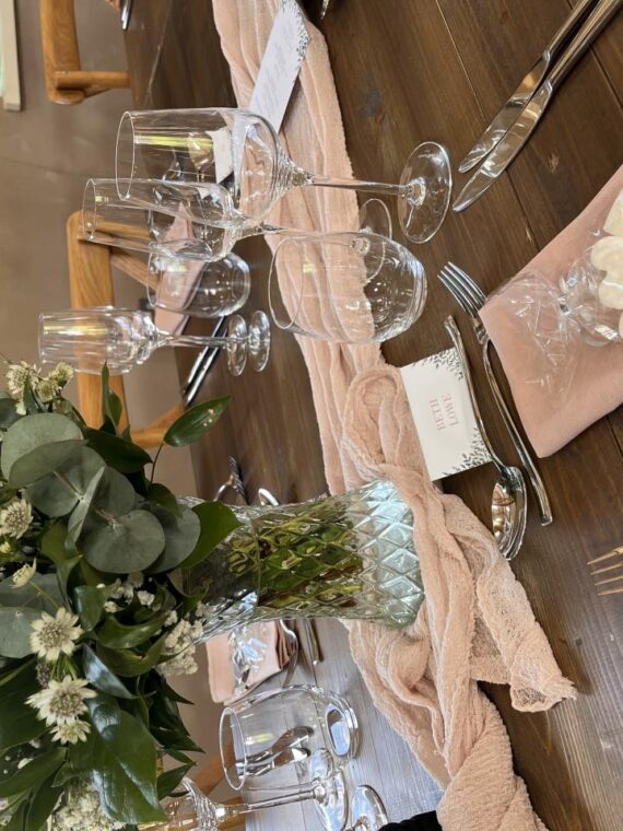 Blush Cotton Muslin Table Runner
